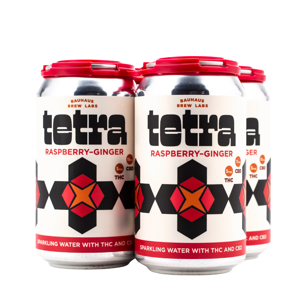 Bauhaus Tetra Raspberry-Ginger THC Seltzer (5 MG) 4pk Can