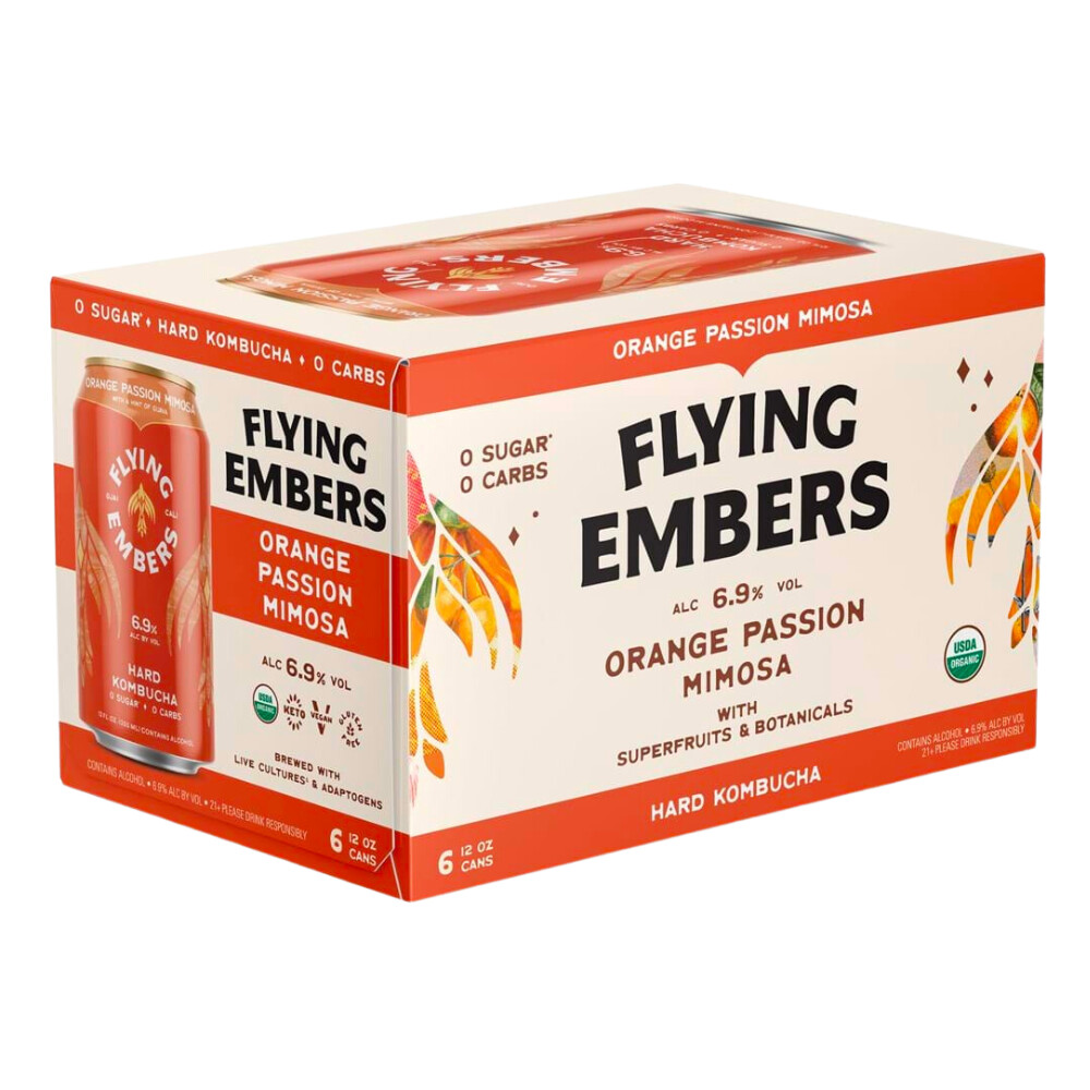 Flying Embers Orange Passion Mimosa Hard Kombucha 6pk Can