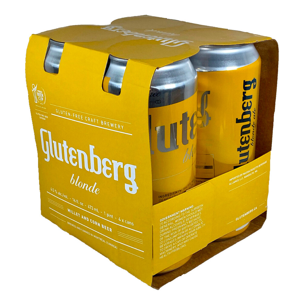 Glutenberg Blonde Ale Gluten Free 4pk Can