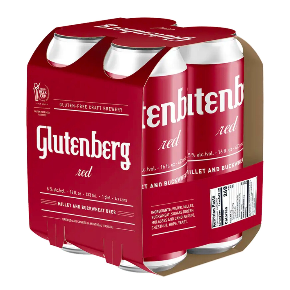Glutenberg Red Ale Gluten Free 4pk Can