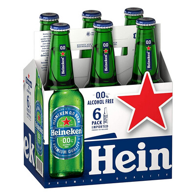 Heineken 0.0% 6pk Bottle (Alcohol Free)