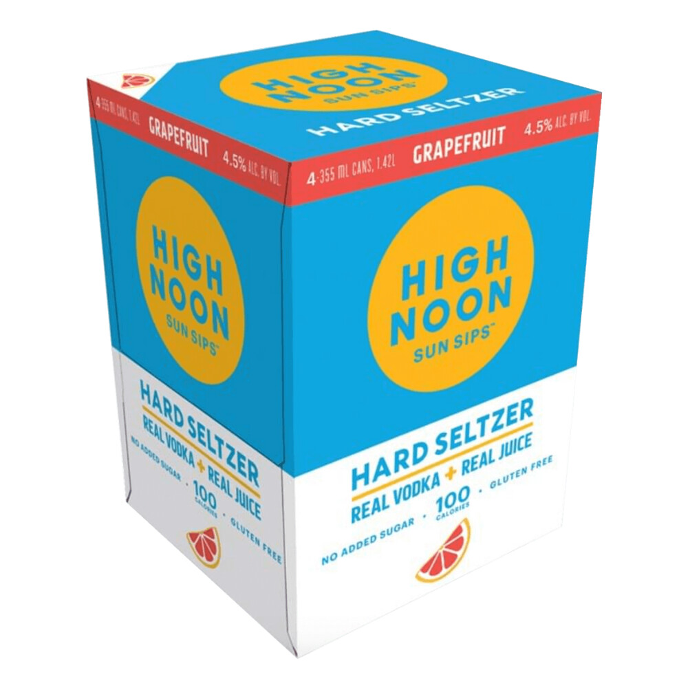 High Noon Grapefruit Vodka Seltzer 4pk Can