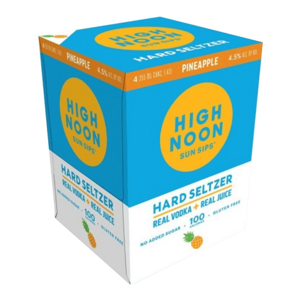 High Noon Pineapple Vodka Seltzer 4pk Can