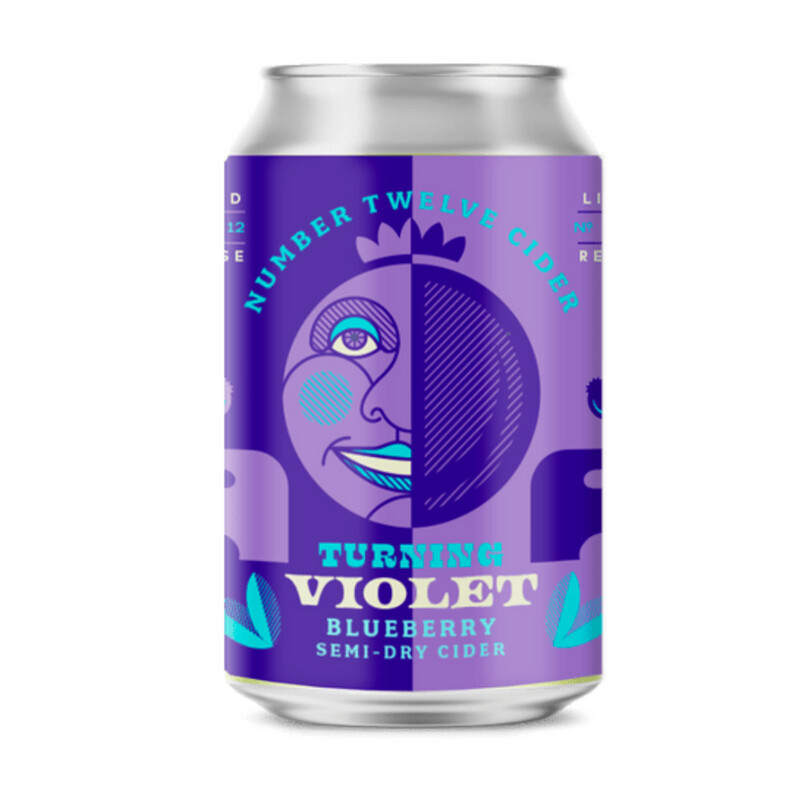 Number Twelve Turning Violet Blueberry Cider 4pk Cans