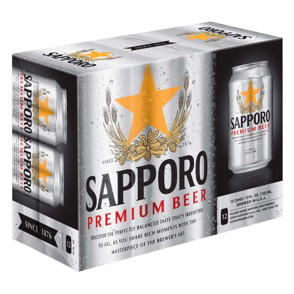 Sapporo 12pk Cans