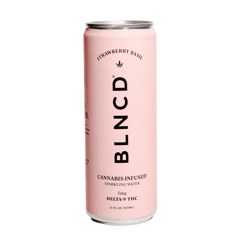 BLNCD Strawberry Basil THC Seltzer (5 MG) 4pk Can