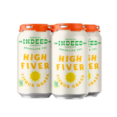 Indeed High Fiver Citrus Grass THC Seltzer (5 MG) 4pk Can
