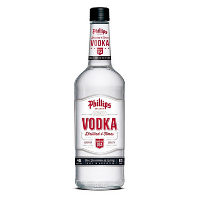[1L] Phillips 80 Proof Vodka