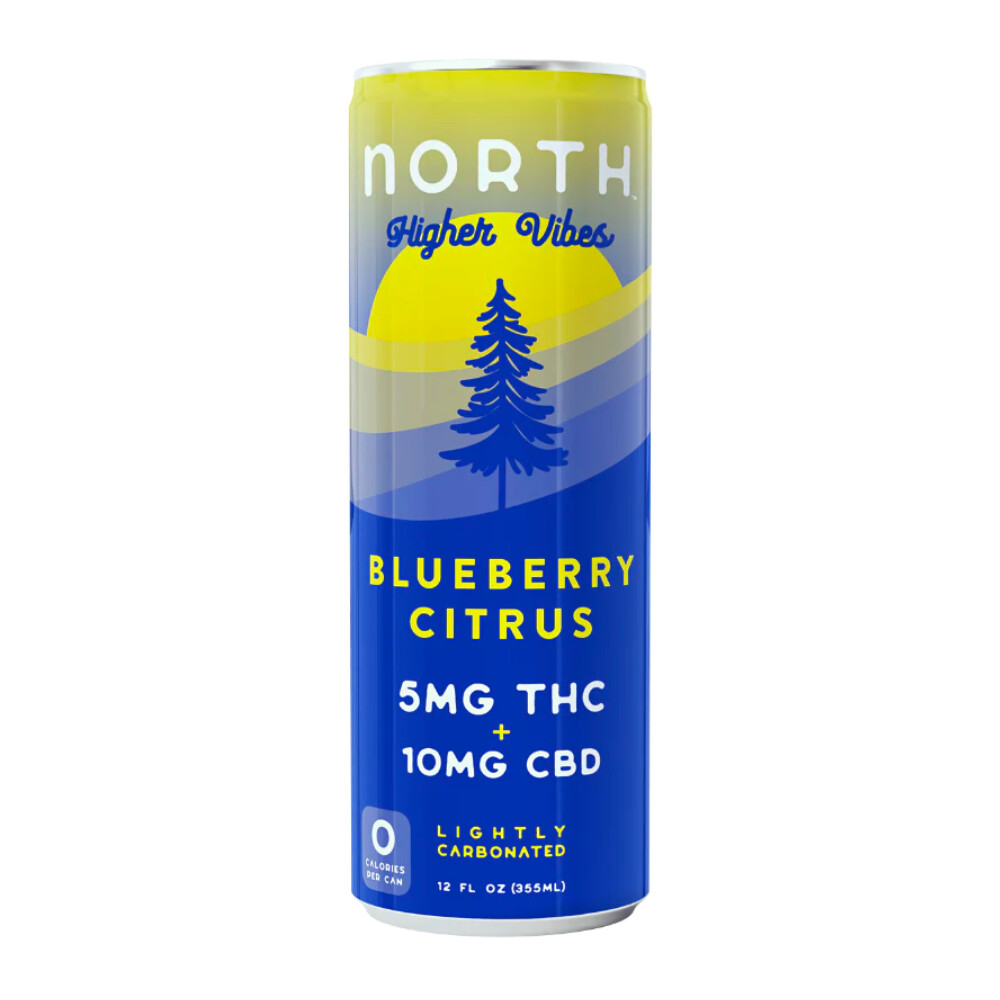 North Higher Vibes Blueberry Citrus THC (5 MG) 4pk Can