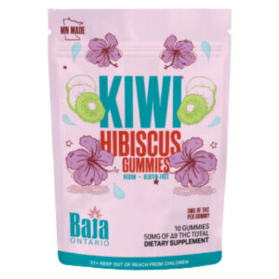 Baja Ontario Kiwi Hibiscus THC Gummies 10pk