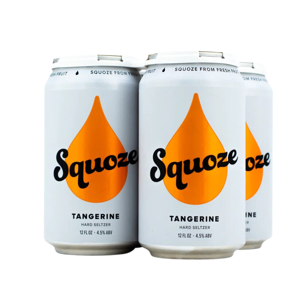 Squoze Tangerine Hard Seltzer 4pk Can