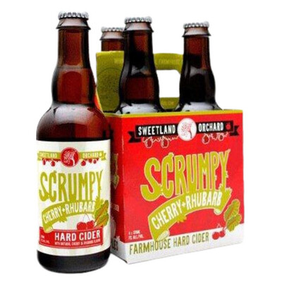 Sweetland Orchard Cherry Rhubarb Hard Cider 4pk