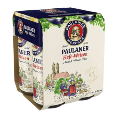 Paulaner Hefe-Weizen 4pk Cans