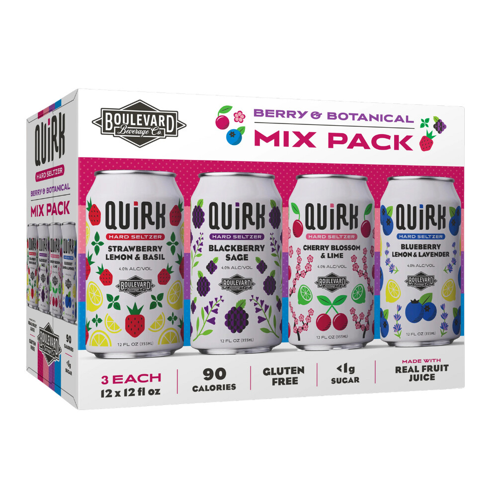 Quirk Berry Hard Seltzer Variety 12pk Can