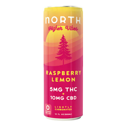 North Higher Vibes Raspberry Lemon THC (5 MG) 4pk Can