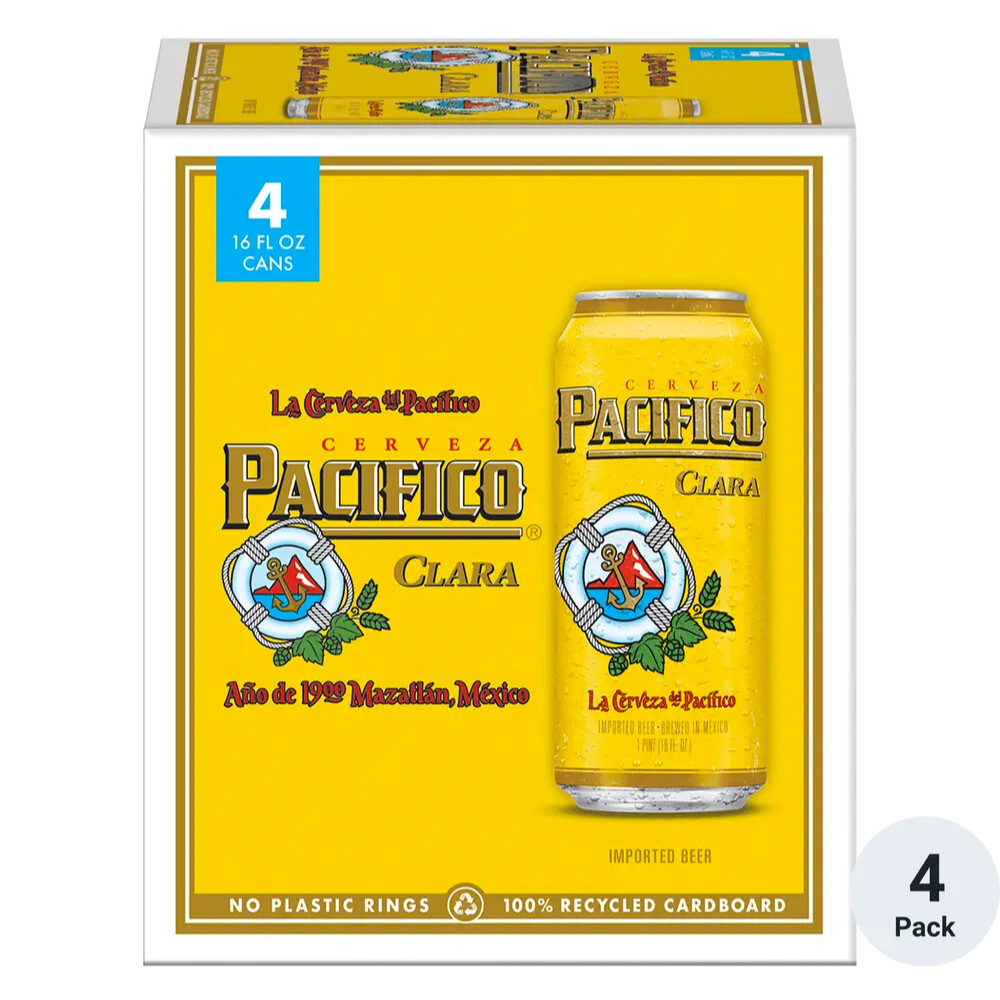 Pacifico Lager 4pk Can