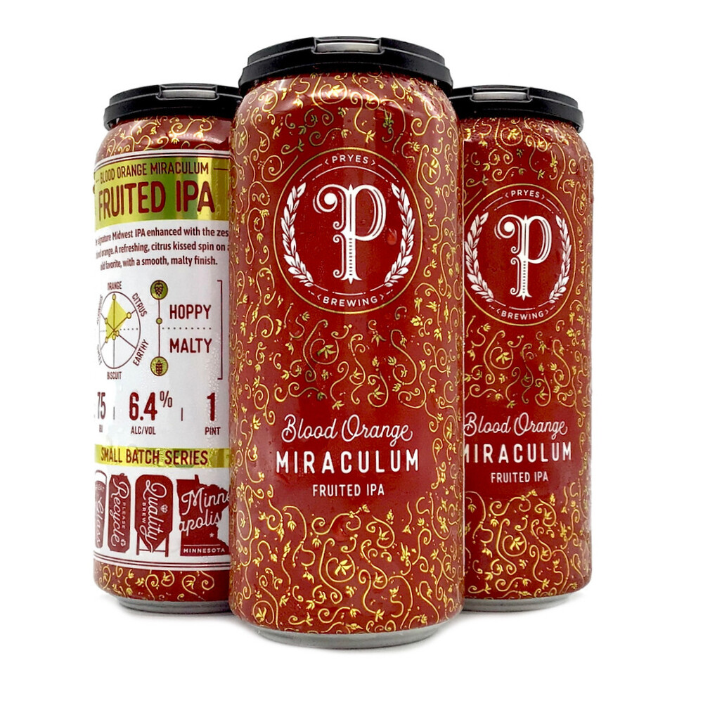 Pryes Blood Orange Miraculum IPA 4pk Can