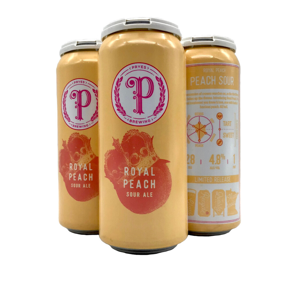 Pryes Royal Peach Sour Ale 4pk Can