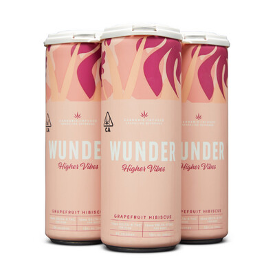 Find Wunder Higher Vibes Grapefruit Hibiscus THC (10mg) 4pk Can