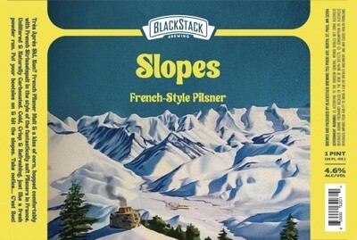BlackStack Slopes French Pilsner 4pk Can