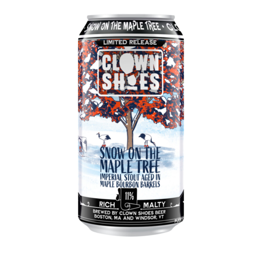 Clown Shoes Snow on the Maple Tree BA Imperial Stout 4pk Can