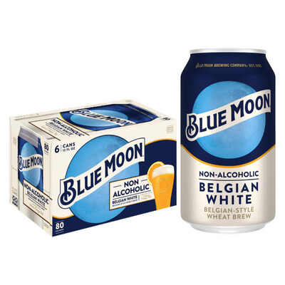 Blue Moon Non-Alcoholic Belgian White 6pk Can