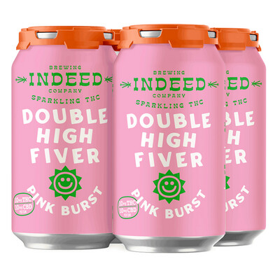 Indeed Double High Fiver Pink Burst THC (10 MG) 4pk Can