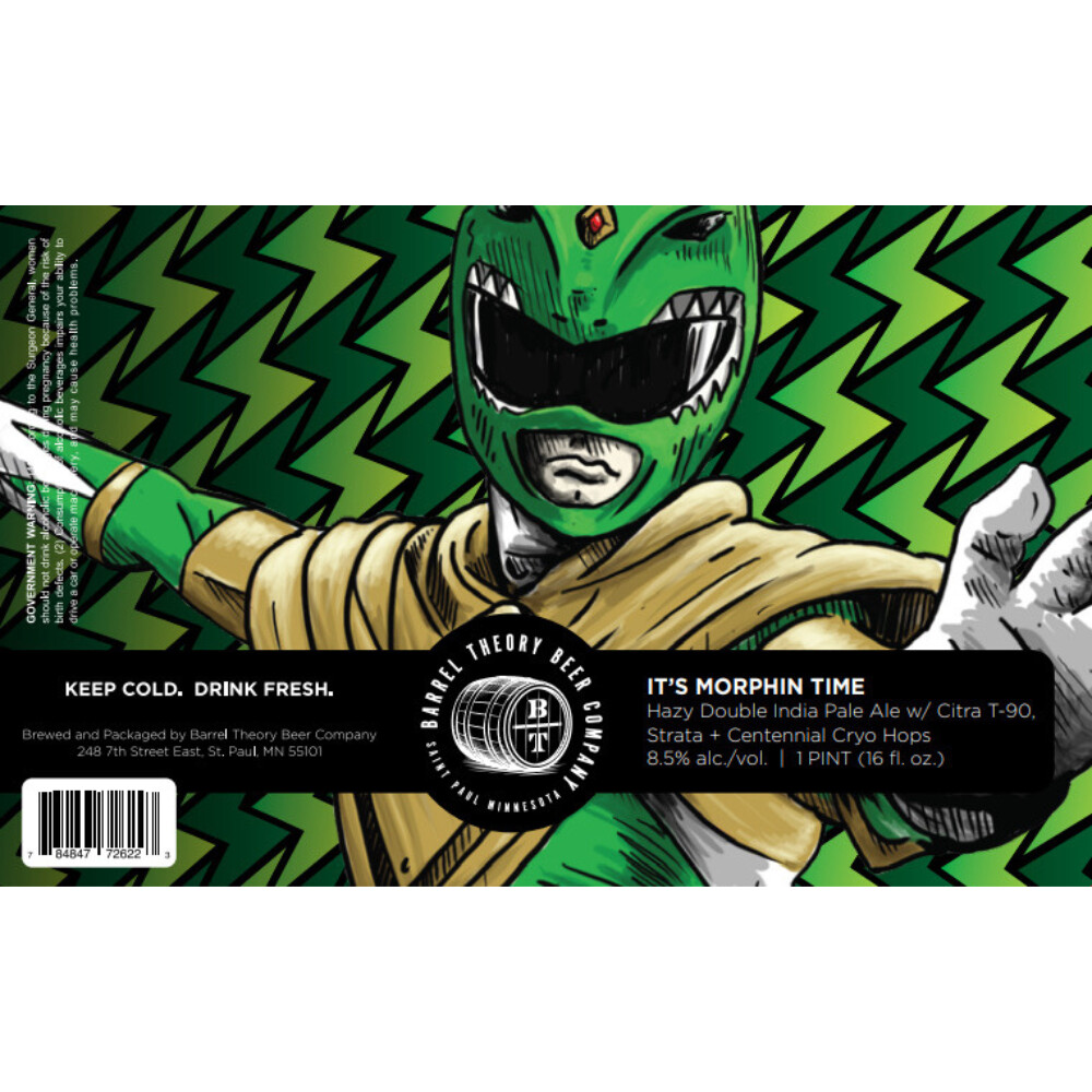 Barrel Theory It's Morphin' Time Hazy DIPA 4pk Can
