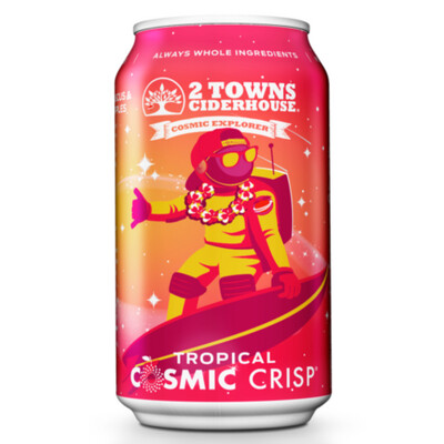 2 Towns Tropical Cosmic Crisp Imperial Cider 6pk Can