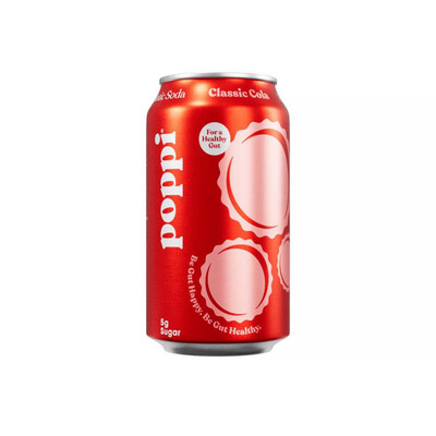 Poppi Classic Cola Prebiotic Soda 12oz Can