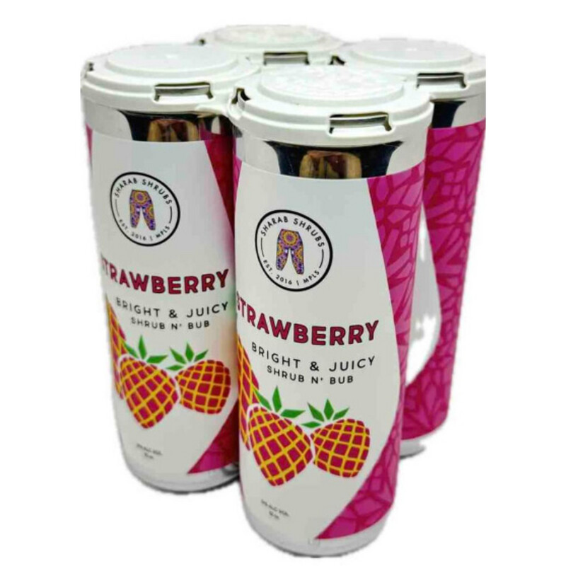 Sharab Strawberry Shrub N&#39; Bub 4pk