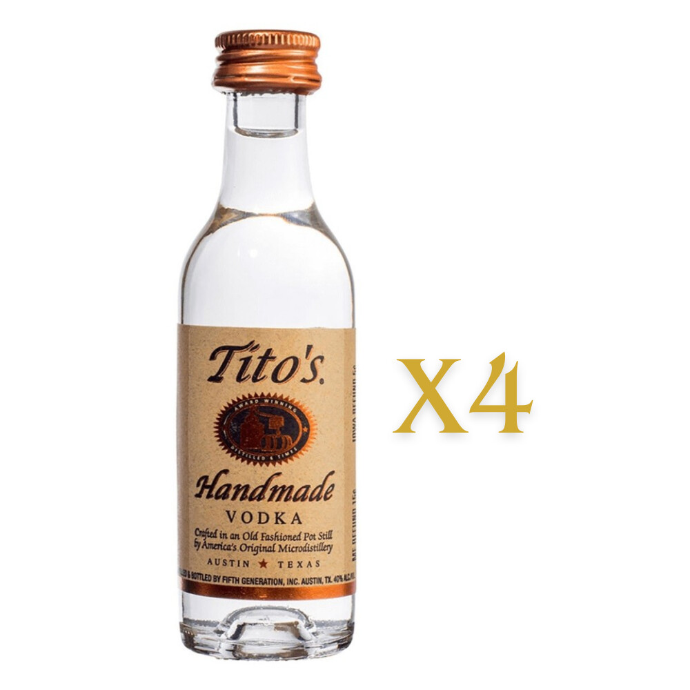 [50ML] Tito&#39;s Vodka 4pk
