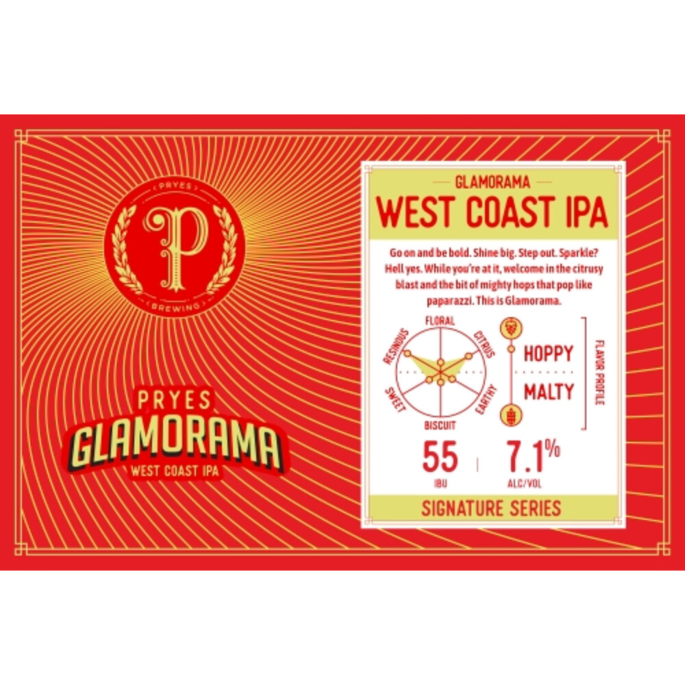 Pryes Glamorama West Coast IPA 4pk Can