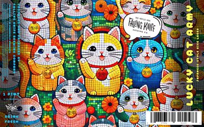 Falling Knife Lucky Cat Army Lager 4pk Can
