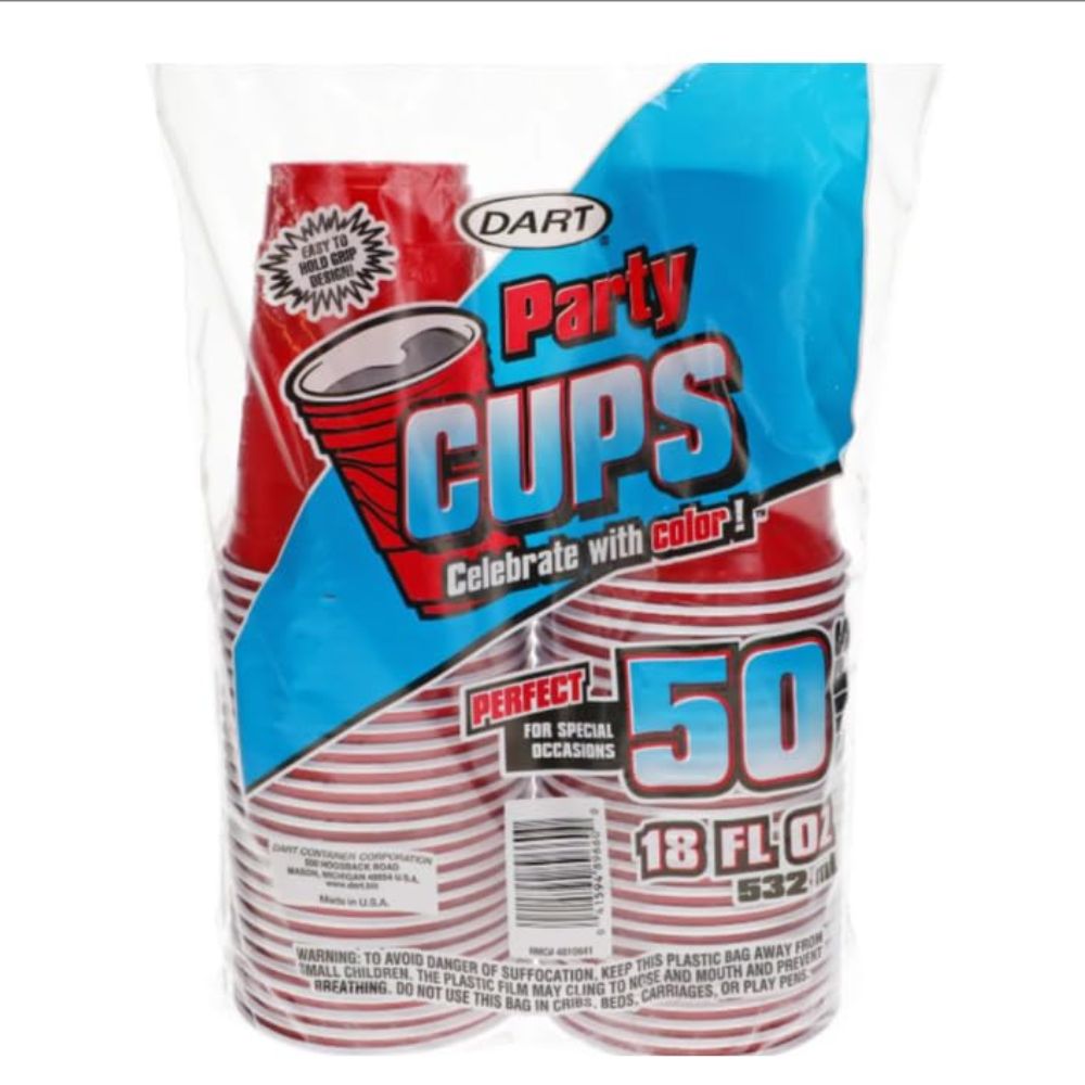 [D] Dart 18oz Red Party Cups 50pk