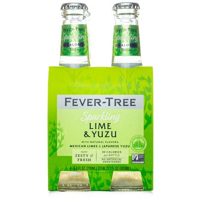 Fever Tree Sparkling Lime &amp; Yuzu 4pk Bottles