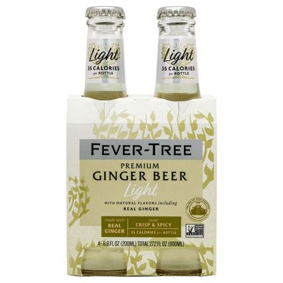 Fever Tree Light Ginger Beer 4pk Bottles