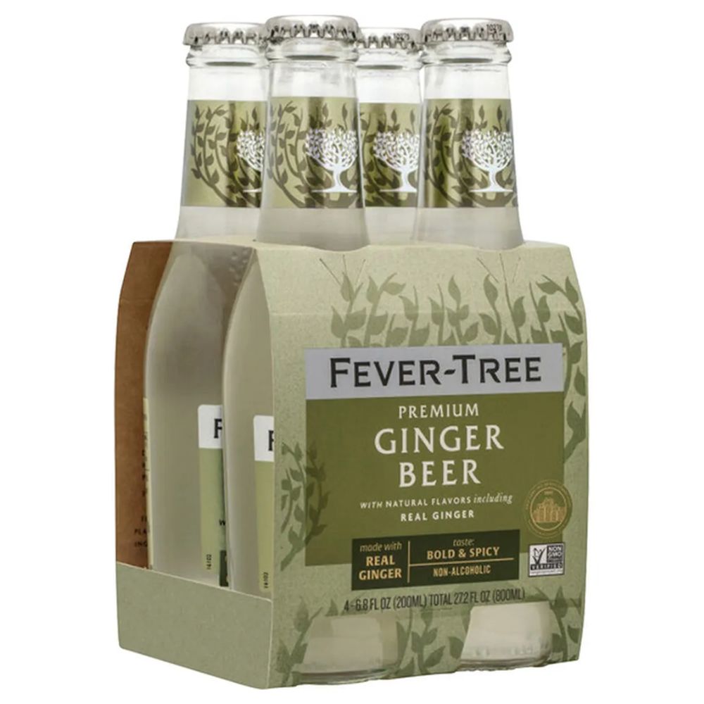 Fever Tree Premium Ginger Beer 4pk Bottles