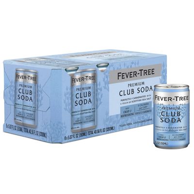 Fever Tree Club Soda 8pk Cans