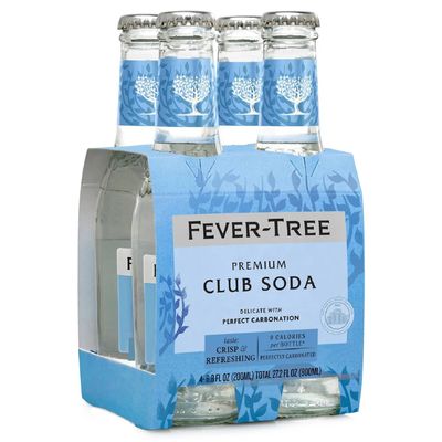 Fever Tree Club Soda 4pk Bottles