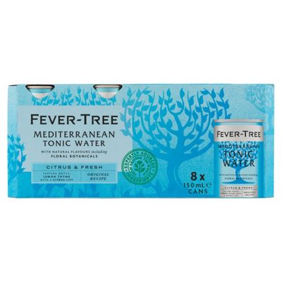 Fever Tree Mediterranean Tonic Water 8pk Cans