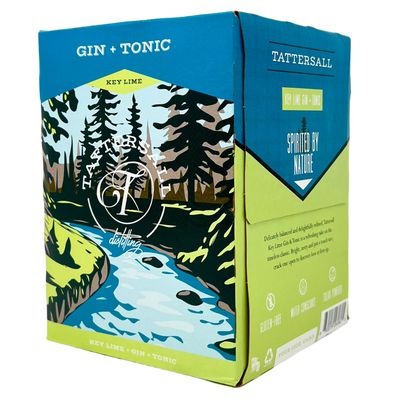 Tattersall Key Lime Gin &amp; Tonic Cocktail 4pk Cans
