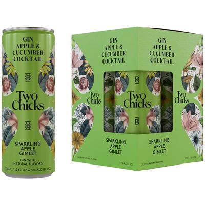 Two Chicks Sparkling Apple Gimlet 4pk Can