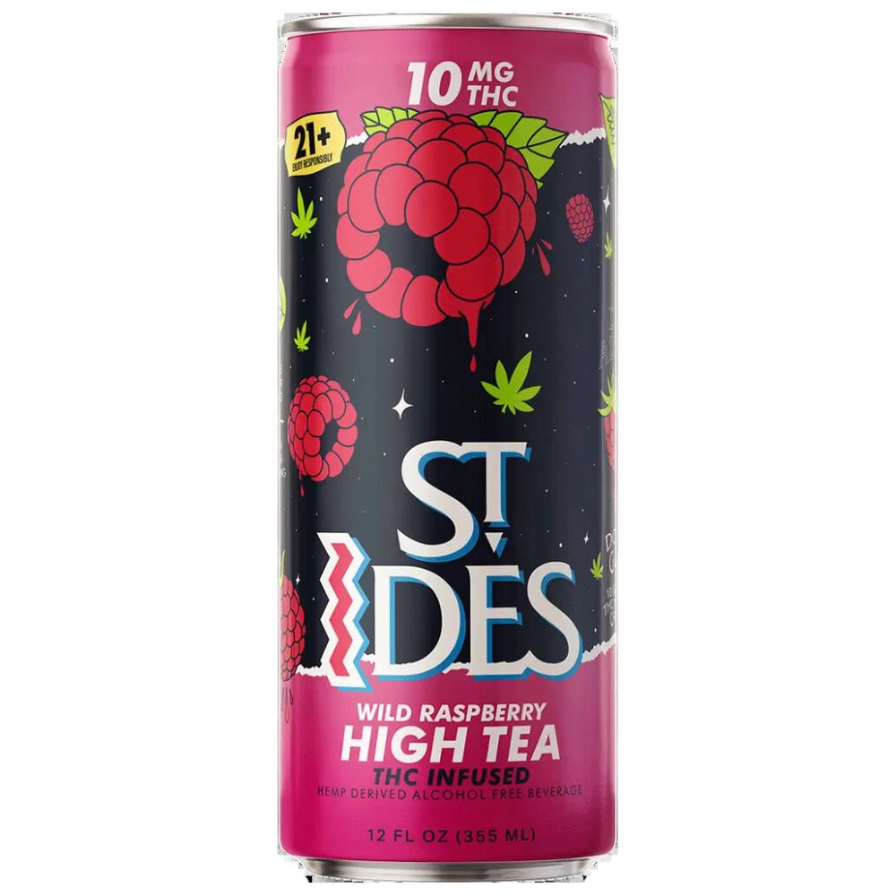 St Ides Raspberry High Tea THC (10 MG) 4pk Can