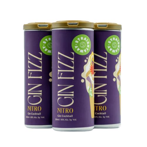 Straightaway Nitro Gin Fizz 4pk Can