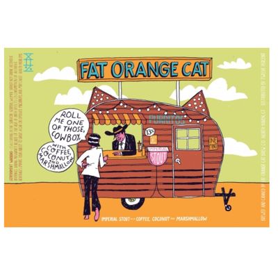 Fat Orange Cat Roll Me one of Those Cowboy Imperial Stout 4pk Can