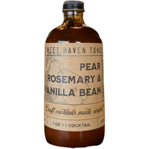 [8oz] Sweet Haven Pear Rosemary &amp; Vanilla Bean Tonic