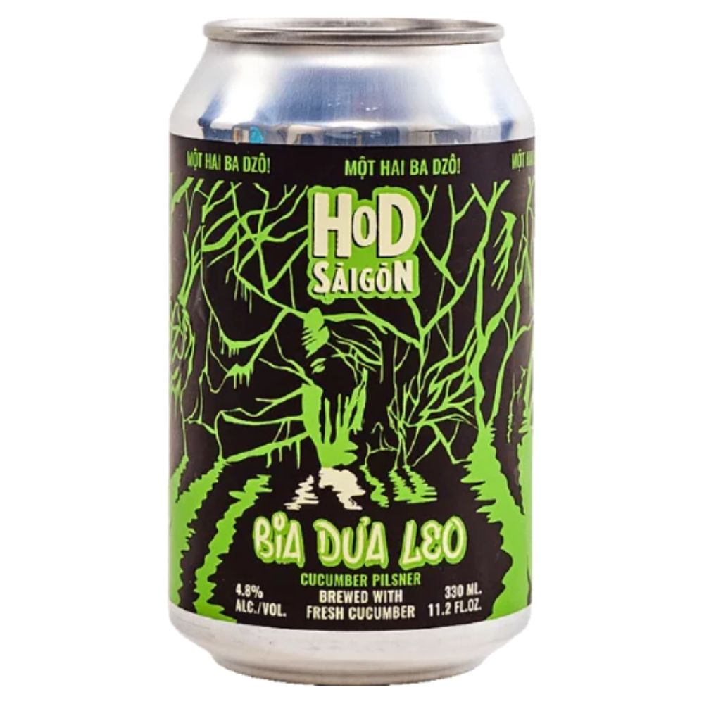 HOD Saigon Bia Dua Leo Cucumber Pilsner 4pk Can
