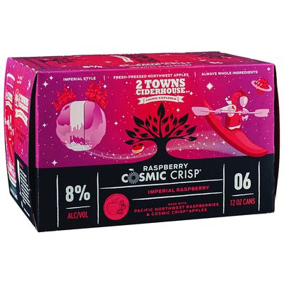 2 Towns Raspberry Cosmic Crisp 6pk Can