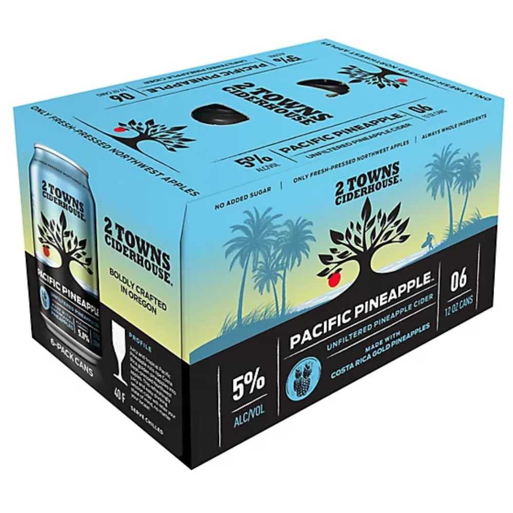 2 Towns Pacific Pineapple 6pk Can
